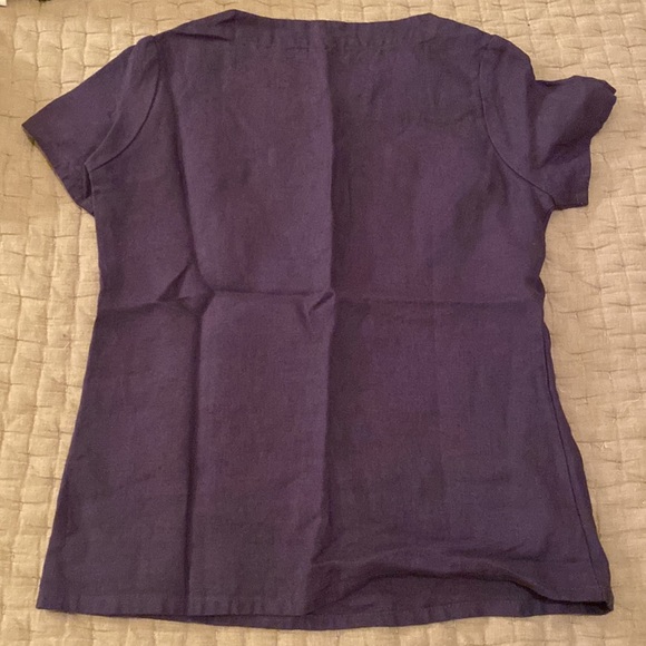 Eggplant Fitted Hamburg Tee NotPerfectLinen Size XS - Picture 3 of 3